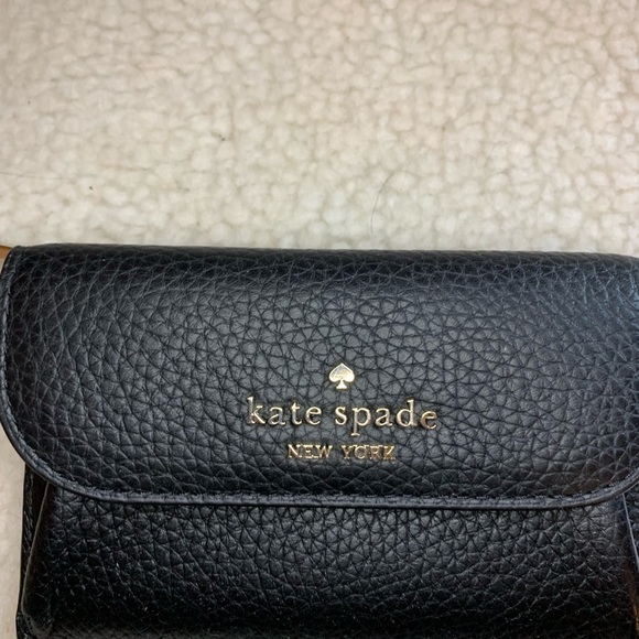 Kate Spade Black Pebbled Leather Dumpling Wallet - Picture 2 of 6